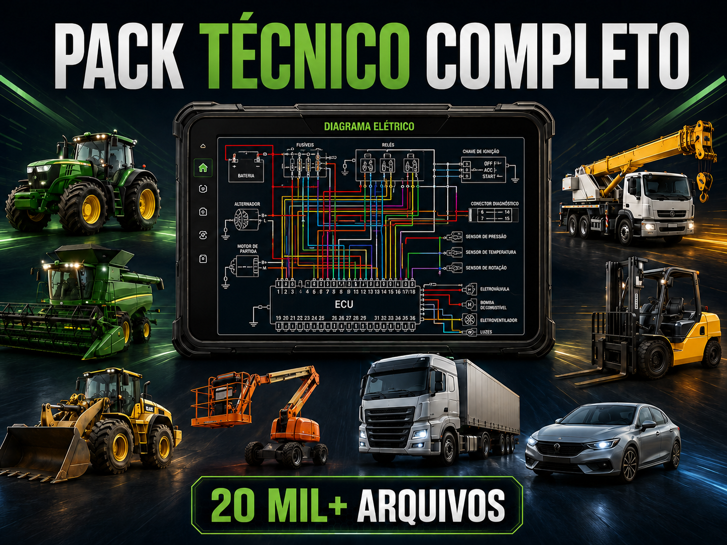 Pack Técnico Completo com manuais, diagramas e catálogos
